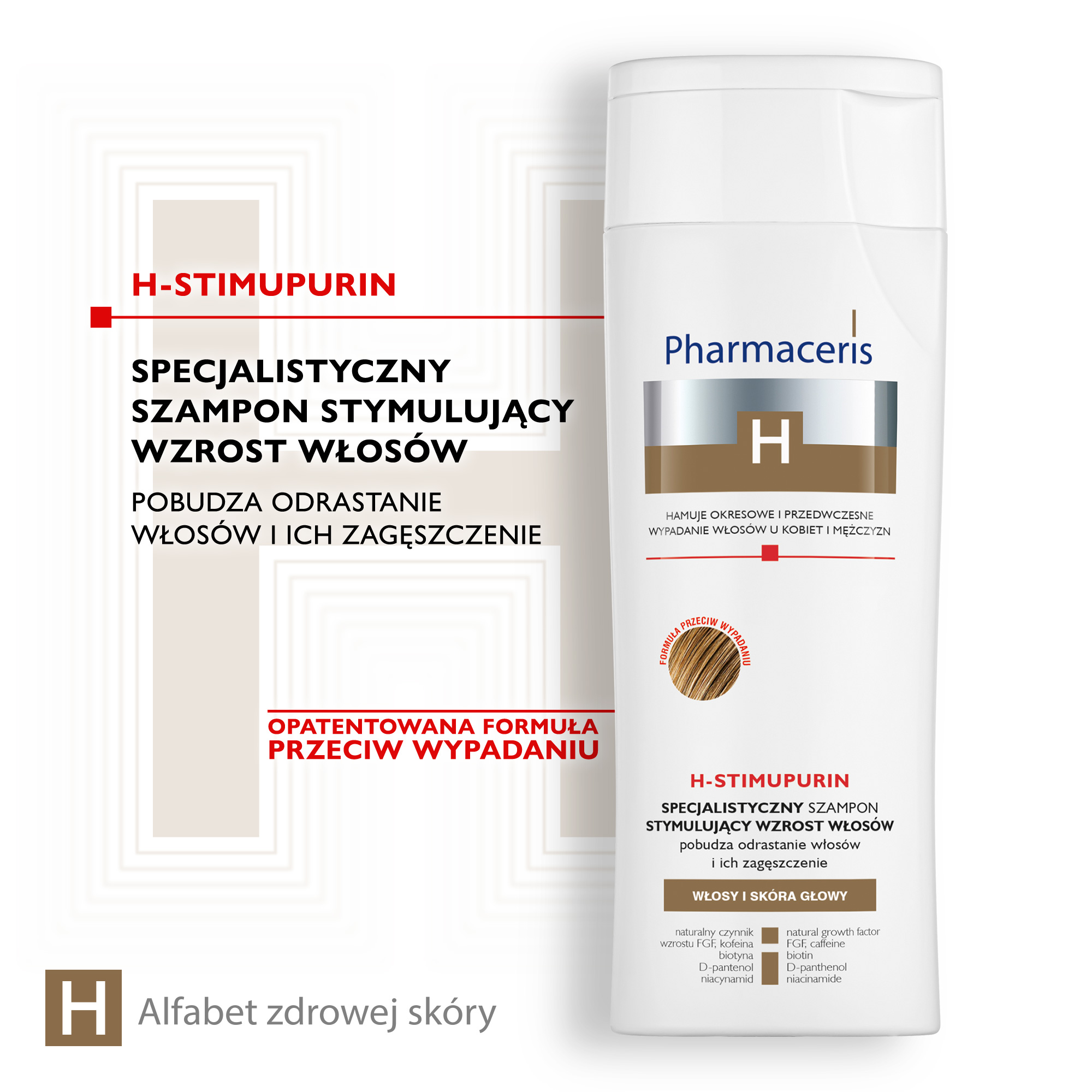 Pharmaceris H Stimupurin, specjalistyczny szampon stymulujący wzrost włosów, 250 ml