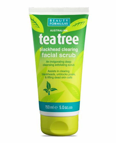 Beauty Formulas Peeling do twarzy z olejkiem z drzewa herbacianego oczyszczający zaskórniki, 150 ml zdjęcie