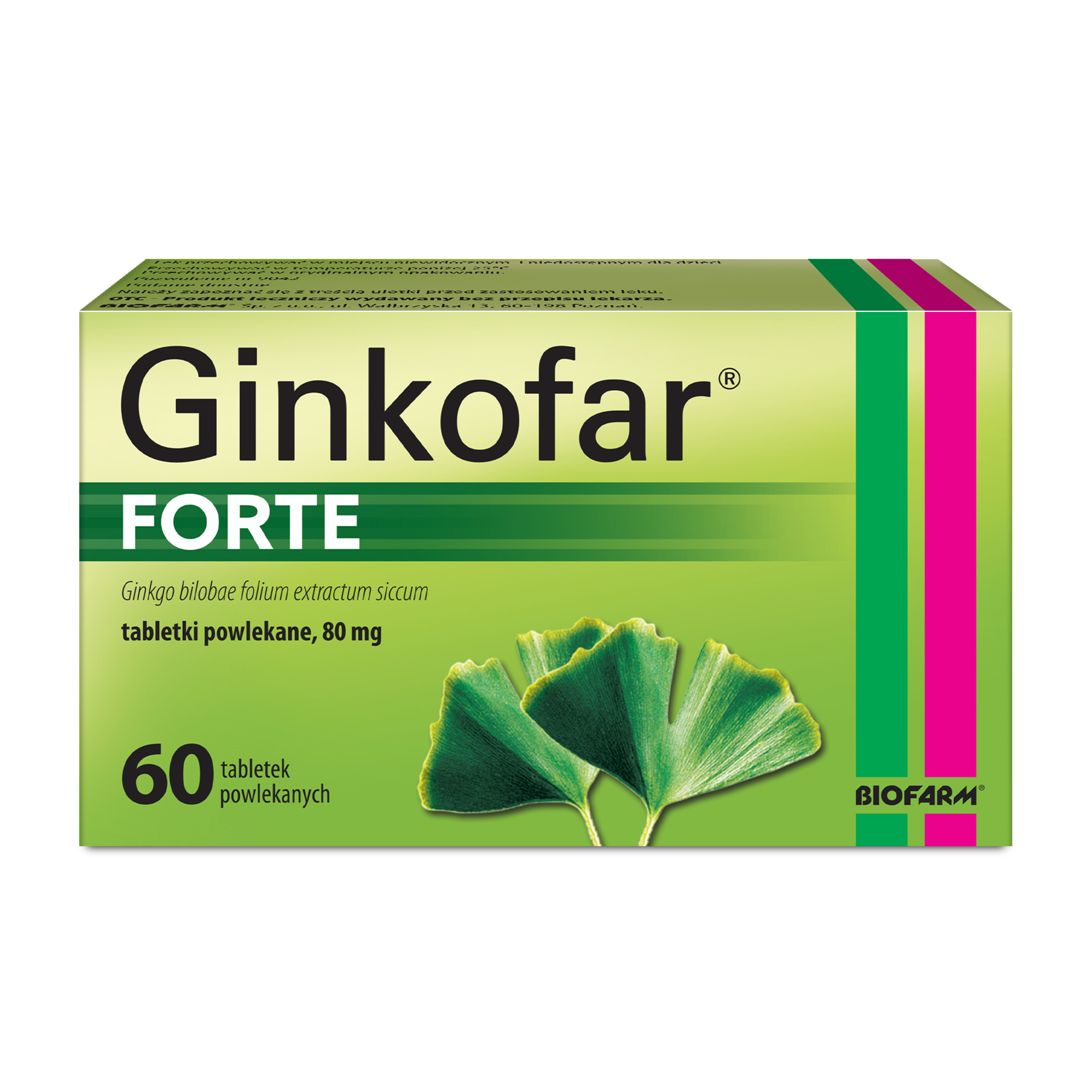 Ginkofar forte, 80 mg, tabletki powlekane, 60 sztuk zdjęcie