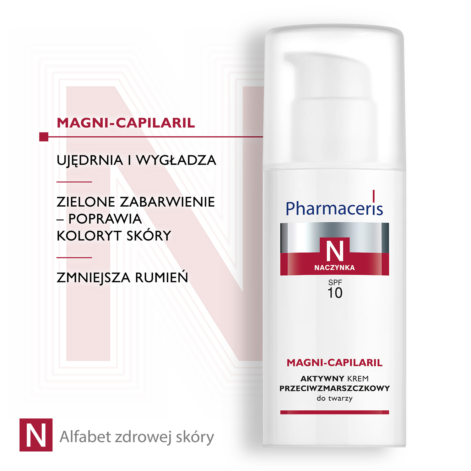 Pharmaceris N Magni-Capilaril, aktywny krem przeciwzmarszczkowy, SPF 10, 50 ml