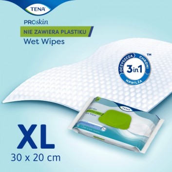 Tena Wet Wipes ProSkin Plastic-Free nawilżane chusteczki 48 sztuk