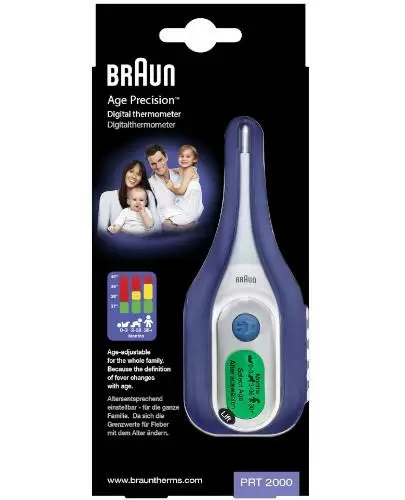 Braun PRT2000 Age Precision termometr elektroniczny z giętką końcówką 1 sztuka zdjęcie