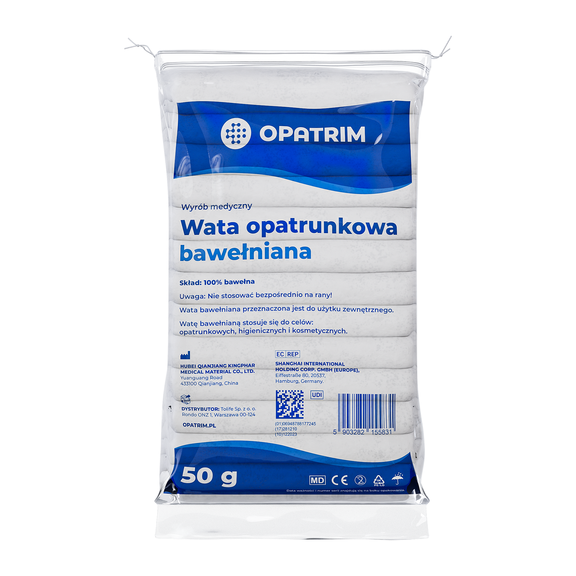 Opatrim wata opatrunkowa bawełniana, 50 g