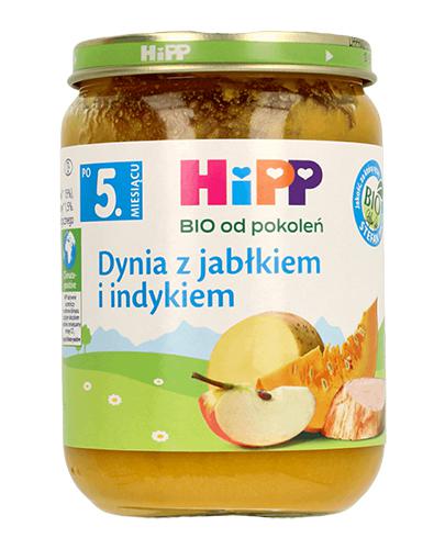 HiPP BIO od pokoleń, Dynia z jabłkiem i indykiem, po 5. m-cu, 190 g, cena, opinie, właściwości zdjęcie