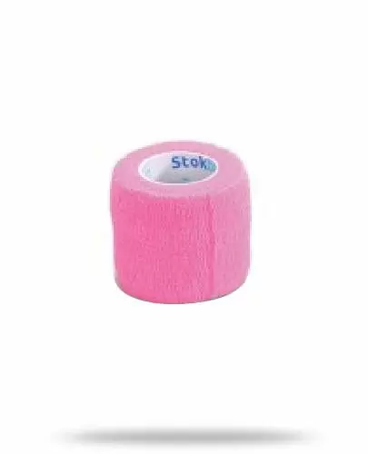 Stokban bandaż elastyczny samoprzylepny różowy 7.5cm x 4,5m 1 sztuka zdjęcie