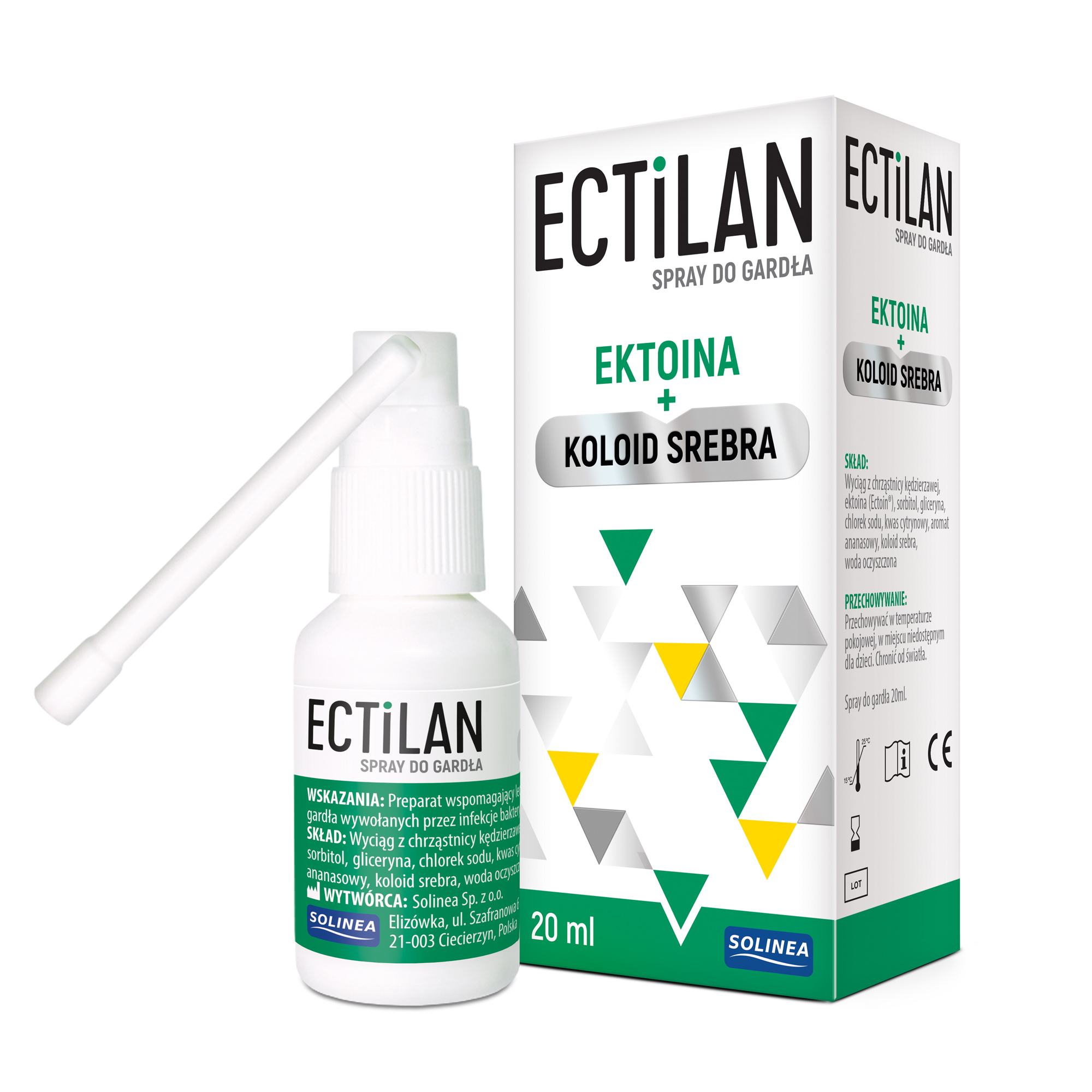 ECTILAN Spray do gardła z ektoiną, 20 ml, cena, opinie, wskazania zdjęcie