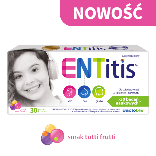 Entitis o smaku tutti frutti 30 pastylek do ssania