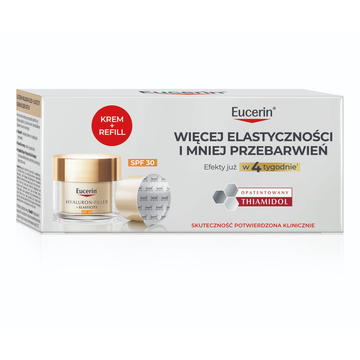 Eucerin Hyaluron-Filler + Elasticity, Zestaw Krem SPF 30, 50 ml i Krem SPF 30 Reliff, 50 ml zdjęcie