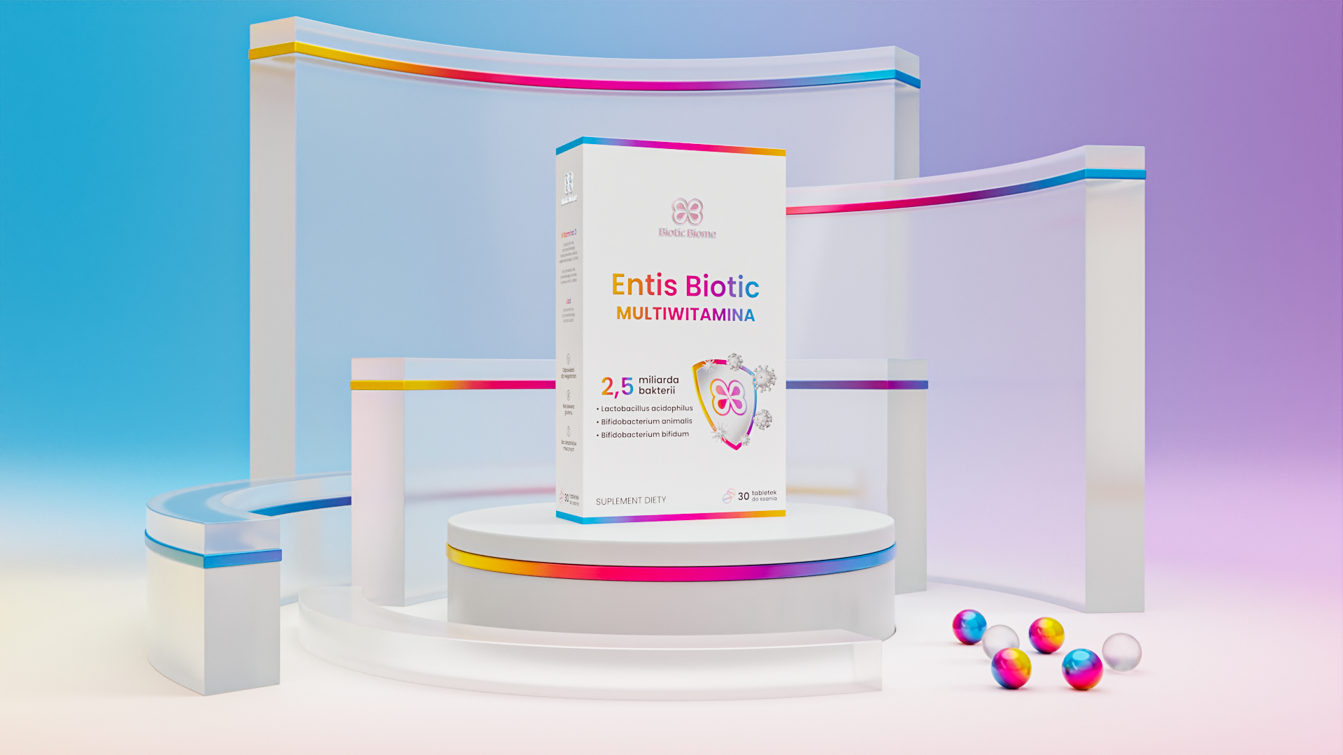 Biotic Biome Entis Biotic Multiwitamina, tabletki do ssania, 30 sztuk