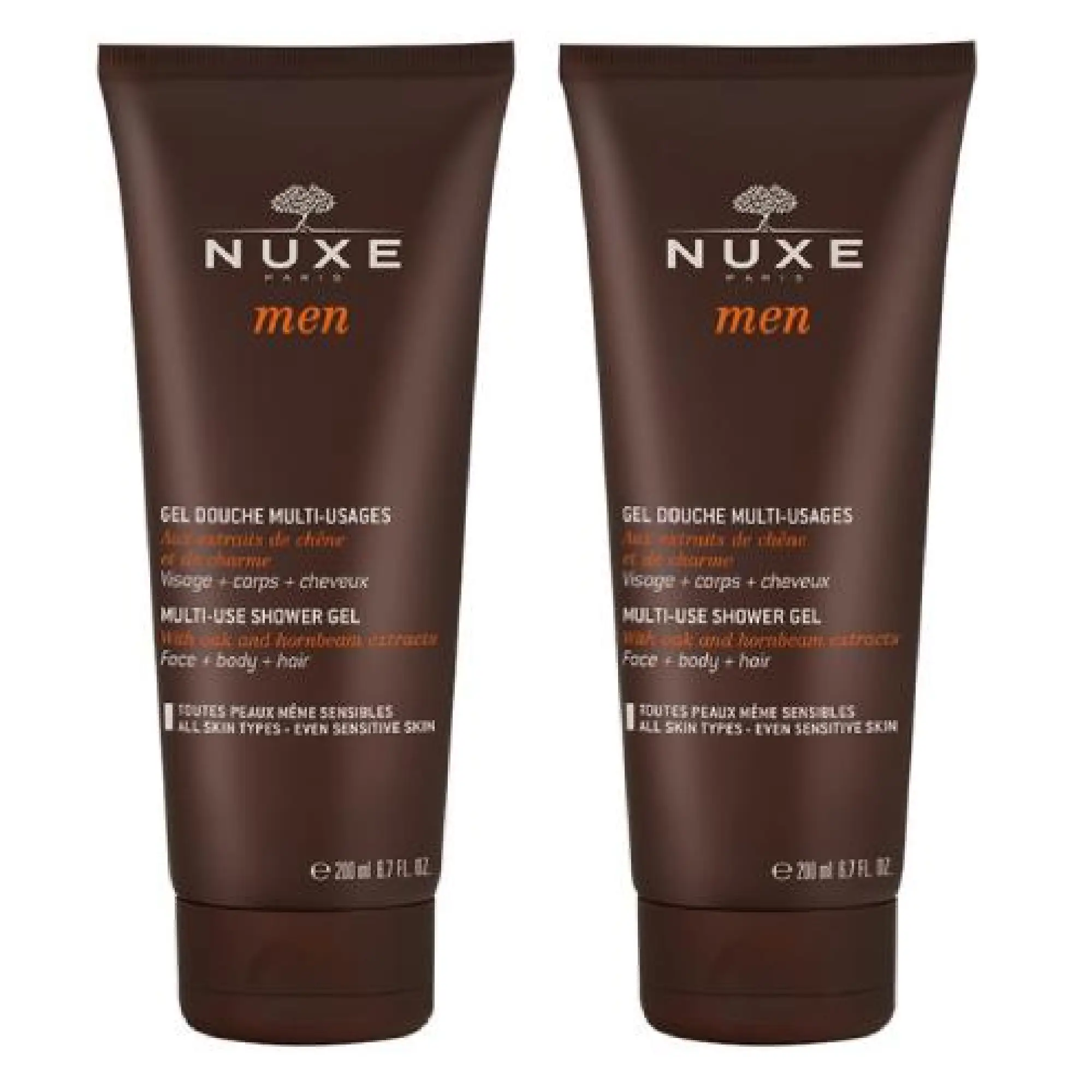 Nuxe Men, Żel pod prysznic, 2 x 200 ml [ZESTAW] zdjęcie