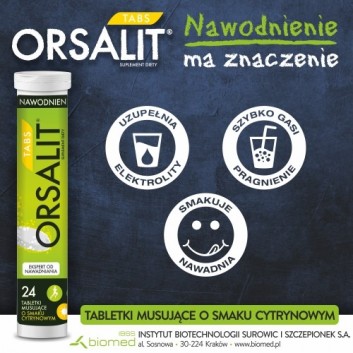 Orsalit Tabs o smaku cytrynowym 24 tabletki musujące