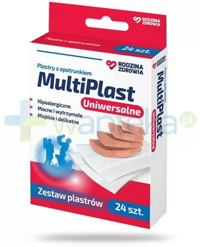 Rodzina Zdrowia MultiPlast uniwersalne plastry z opatrunkiem 24 sztuki zdjęcie