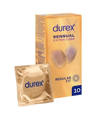 Durex Sensual Extra Lubricated, prezerwatywy 10 sztuk zdjęcie