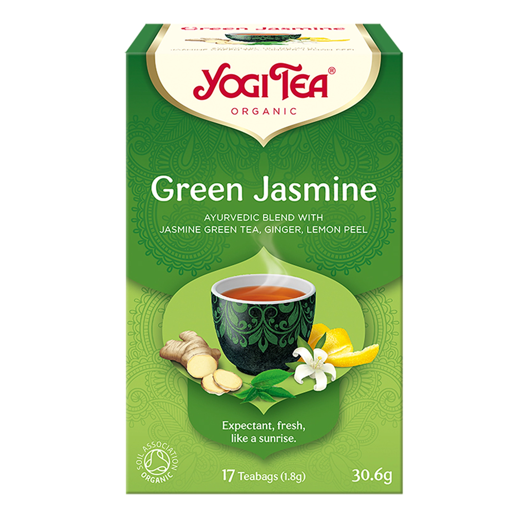 Yogi Tea Organic GREEN JASMINE Zielona jaśminowa BIO - 17 sasz. zdjęcie