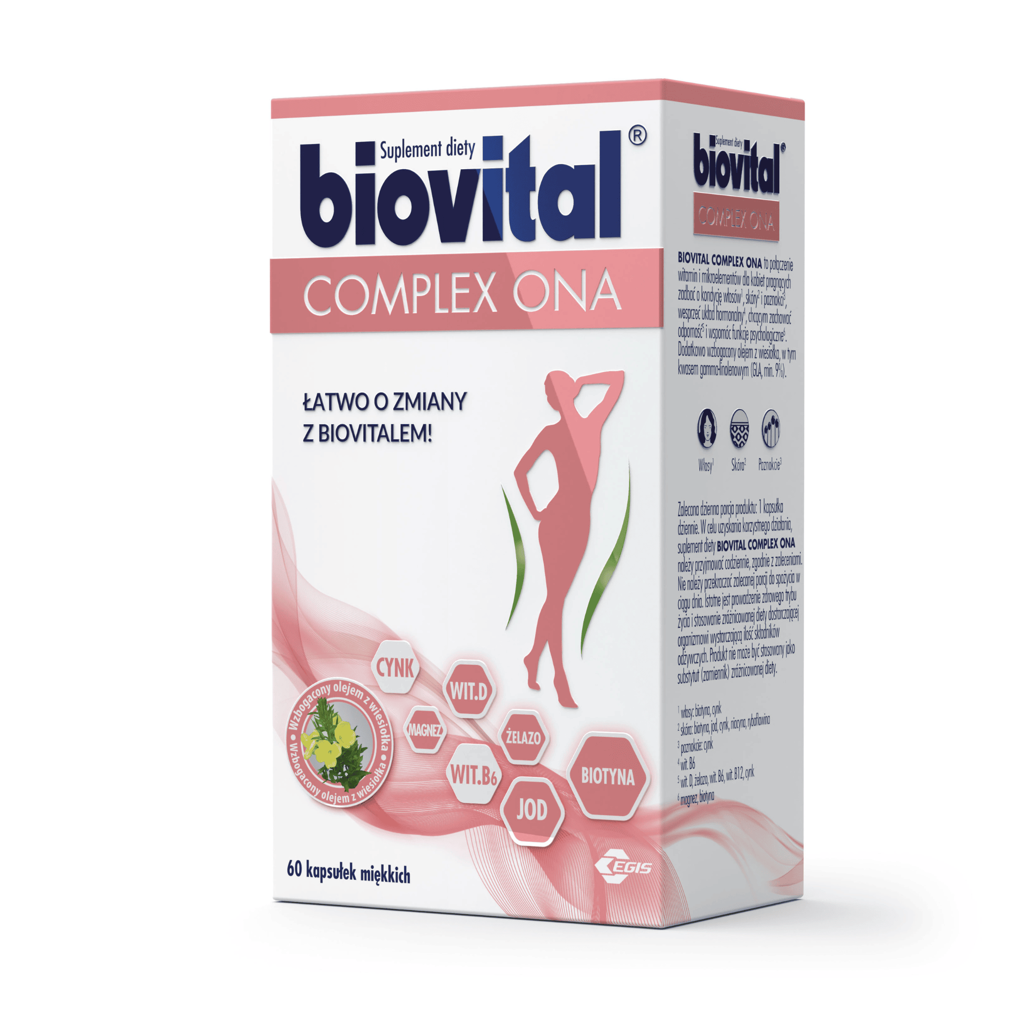 Biovital Complex ONA, kapsułki miękkie, 60 sztuk zdjęcie
