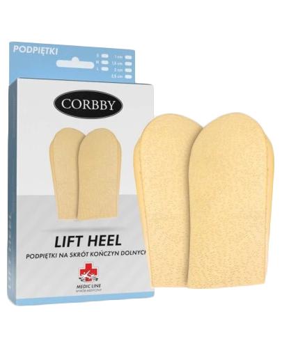 Corbby Lift Heel Podpiętki na skrót kończyn dolnych 1,5 cm M, 2 sztuki zdjęcie