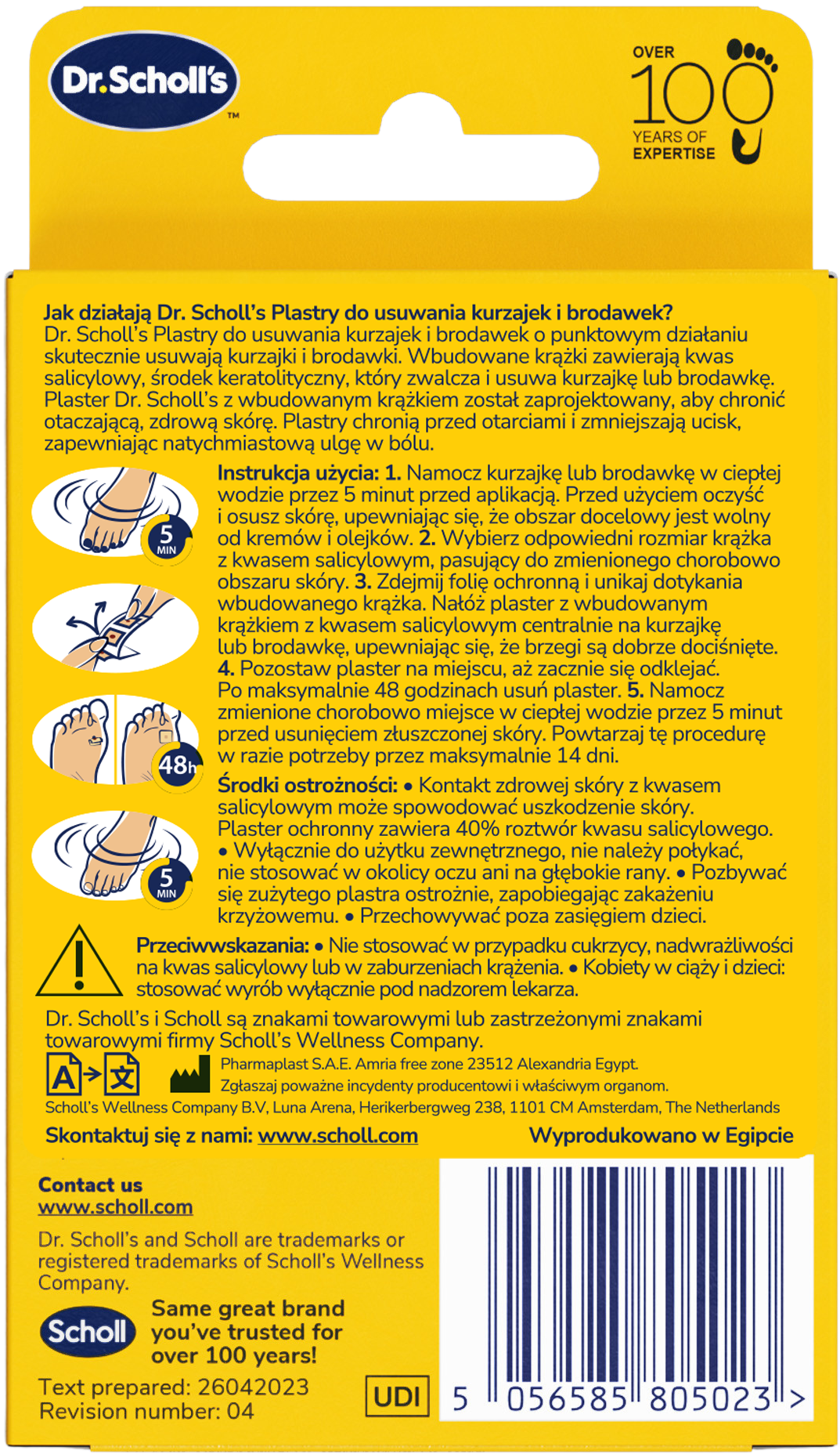 Dr. Scholl’s Plastry do usuwania kurzajek i brodawek, 21 sztuk