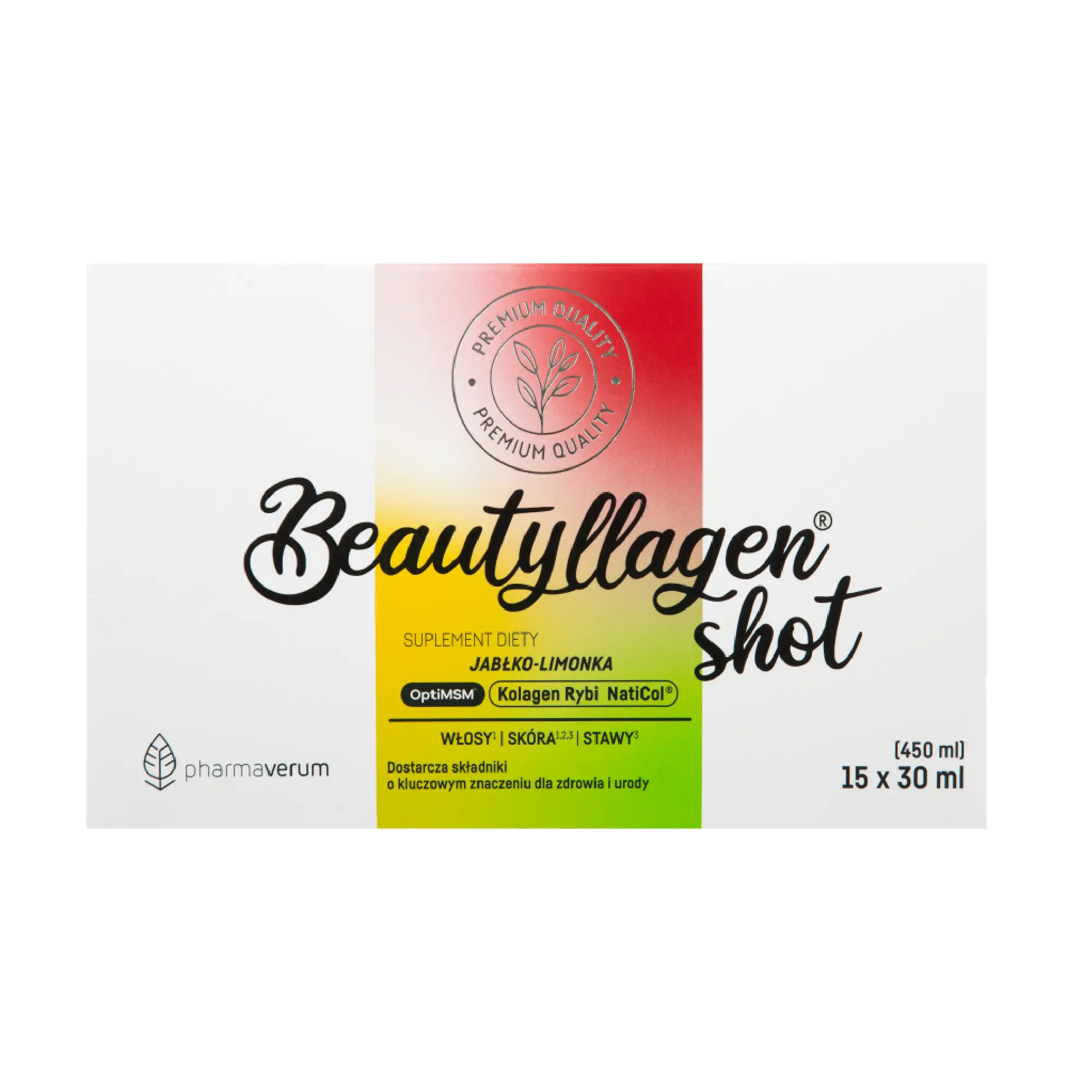 Pharmaverum, Beautyllagen Shot jabłko-limonka, 15 sztuk x 30 ml zdjęcie