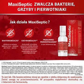 Maxiseptic 1mg/ml + 20mg/ml aerozol na skórę 50 ml