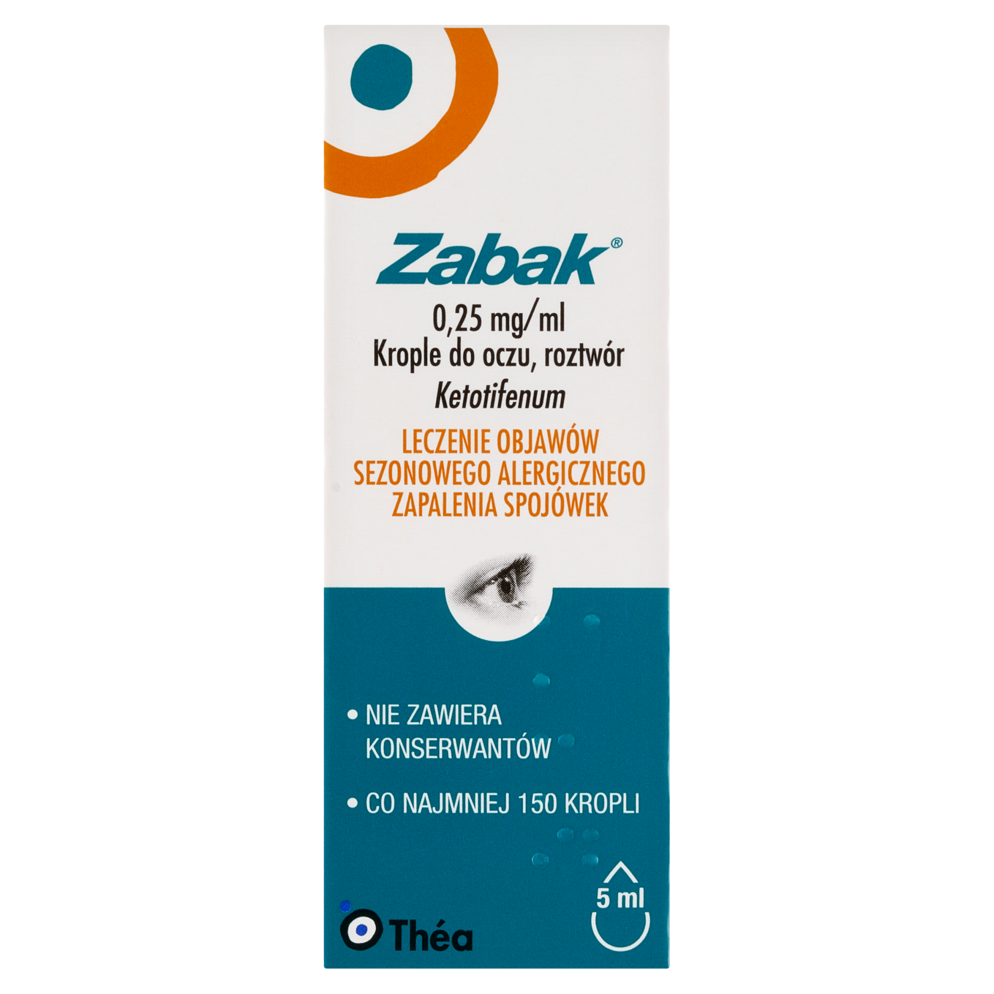 Zabak krople do oczu 0,25 mg/ml 5ml zdjęcie
