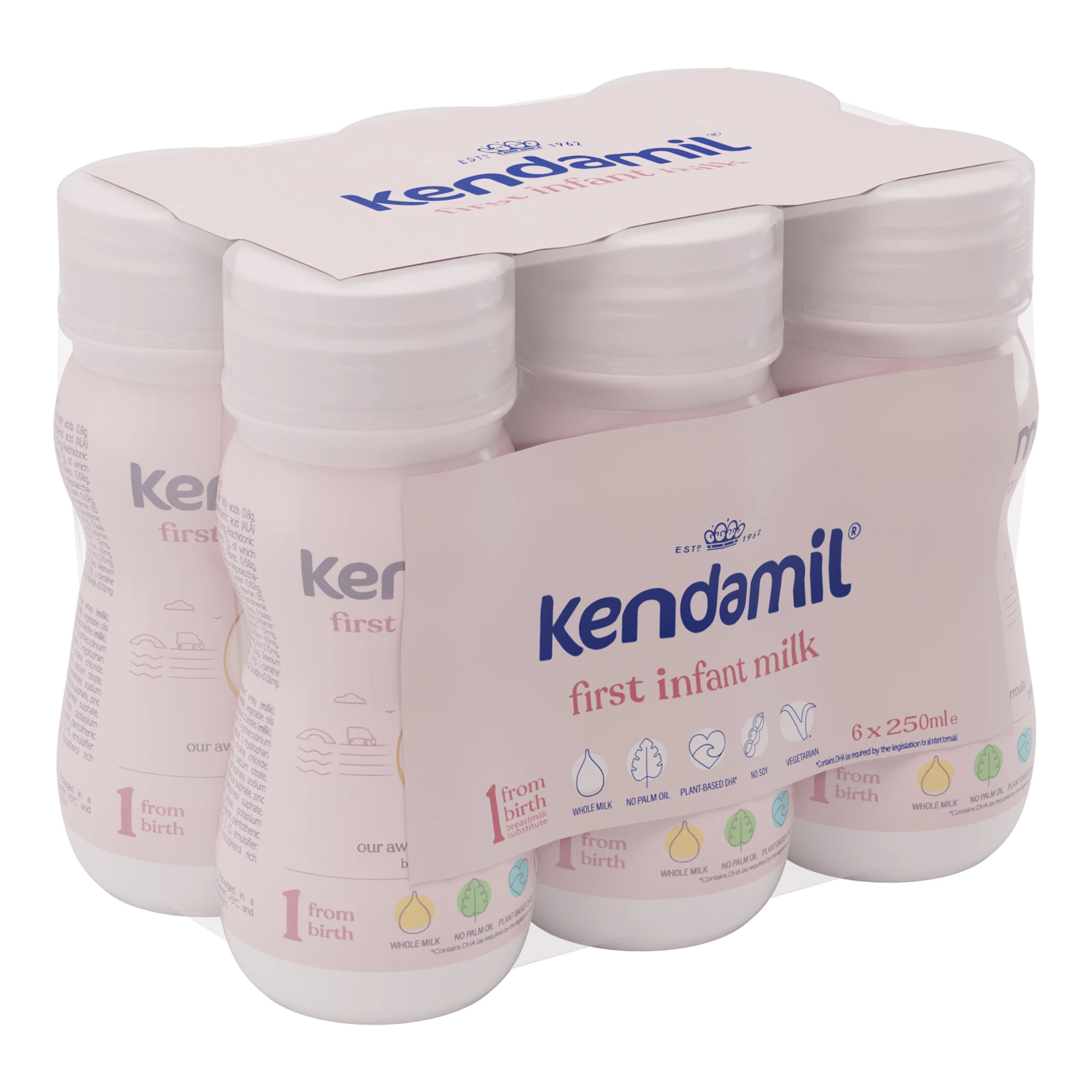 Kendamil 1 Płynne mleko początkowe dla niemowląt 6x250 ml zdjęcie