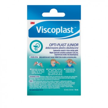 Viscoplast Medyczne Opti-Plast Junior Dekorowane plastry okulistyczne, 10 sztuk