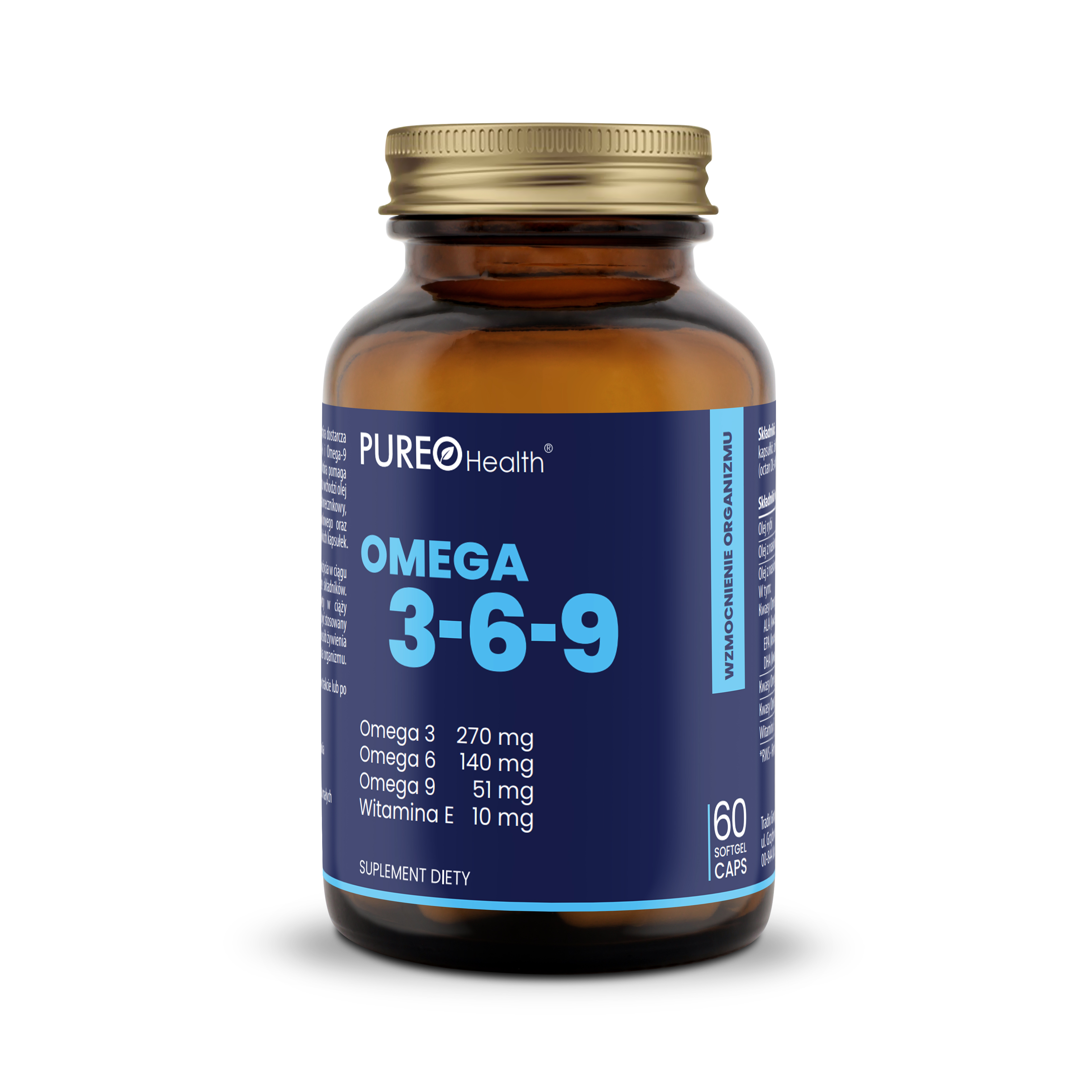 Pureo Health Omega 3-6-9, kapsułki, 60 sztuk
