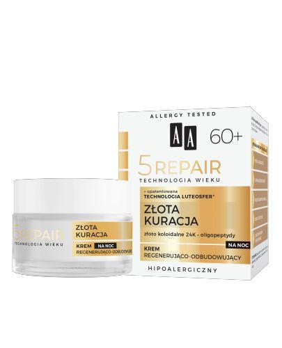 AA TECHNOLOGIA WIEKU 5REPAIR 60+ Krem na noc regenerująco-odbudowujący, 50 ml zdjęcie