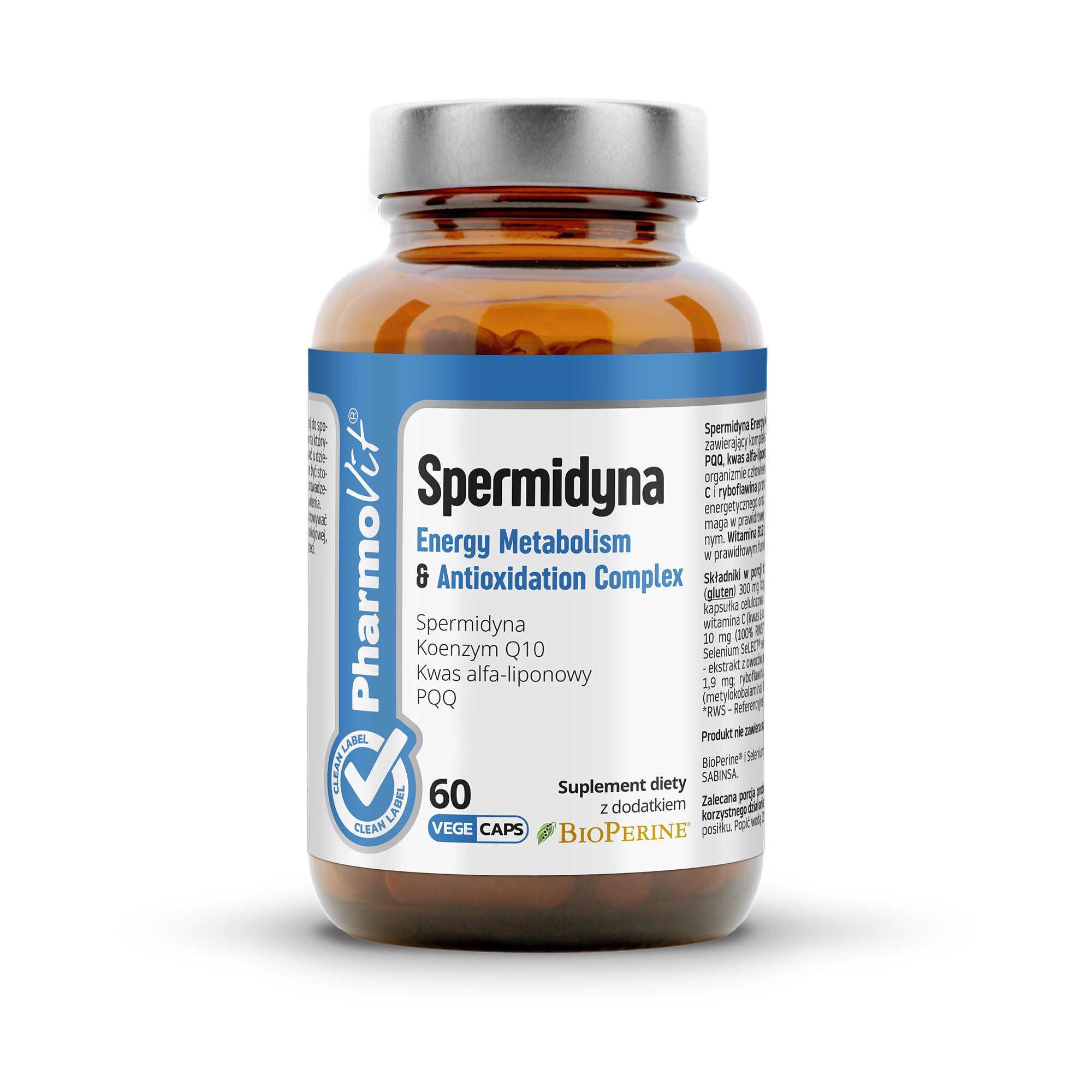Pharmovit Spermidyna Energy Metabolism & Antioxidation Complex, kapsułki, 60 sztuk zdjęcie