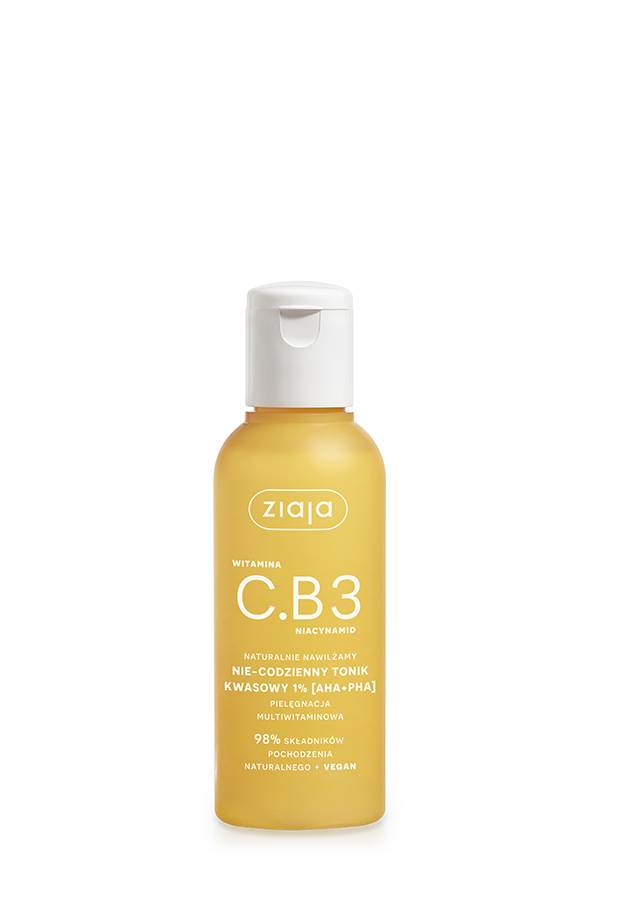 Ziaja Witamina C.B3 Niacynamid naturalnie nawilżamy nie-codzienny tonik kwasowy 1% 120 ml zdjęcie