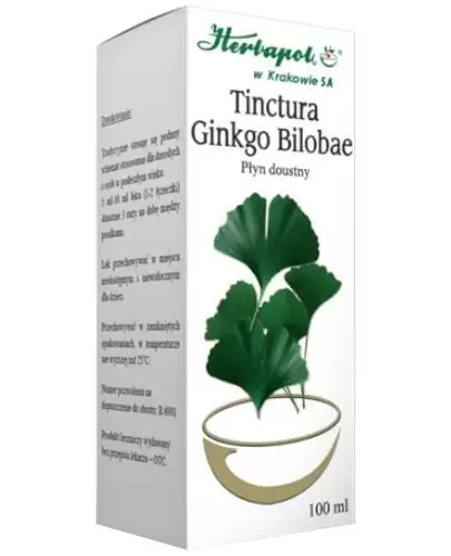 Tinctura Ginkgo Bilobae 935 mg/ml płyn doustny 100 ml Herbapol Kraków zdjęcie