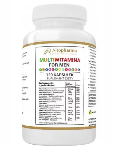 Altopharma Multiwitamina For Men witaminy dla mężczyzn 120 kapsułek zdjęcie