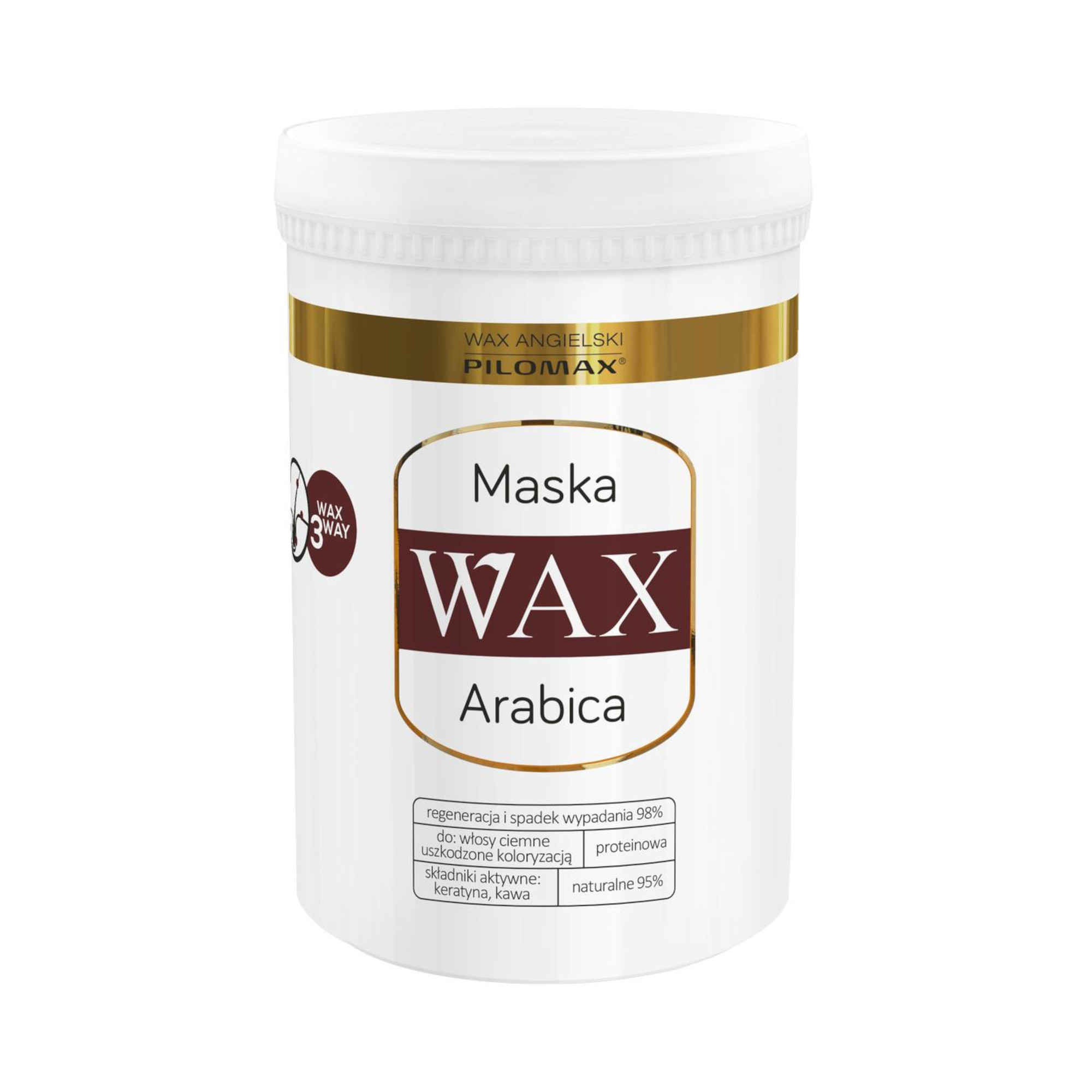 Pilomax WAX Arabica maska do włosów farbowanych ciemnych 480 g zdjęcie