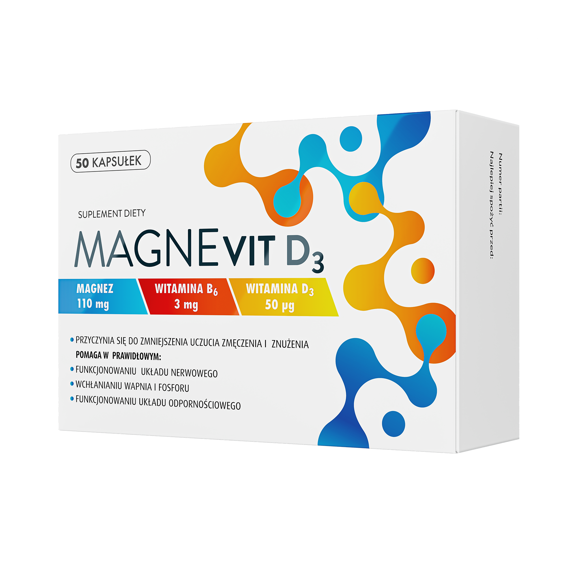 Magnevit D3, kapsułki, 50 sztuk