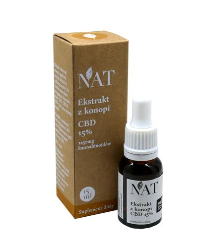 NAT Olejek Konopny CBD 15% - 15 ml - cena, opinie, właściwości  zdjęcie