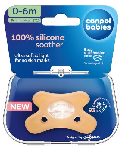 Canpol Babies, smoczek 100% silikonowy 0-6 m symetryczny, 1 sztuka 24/001_ora zdjęcie