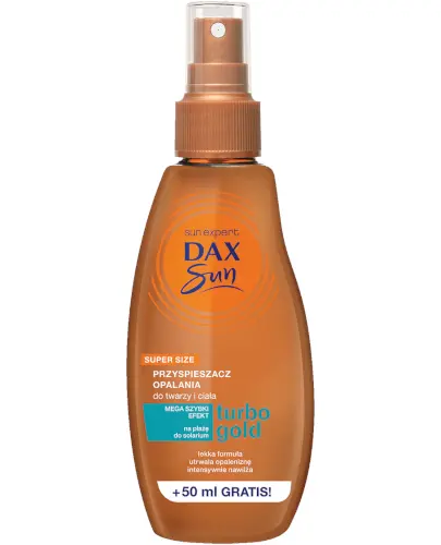 Dax Sun Przyspieszacz opalania do twarzy i ciała Turbo Gold 200 ml zdjęcie