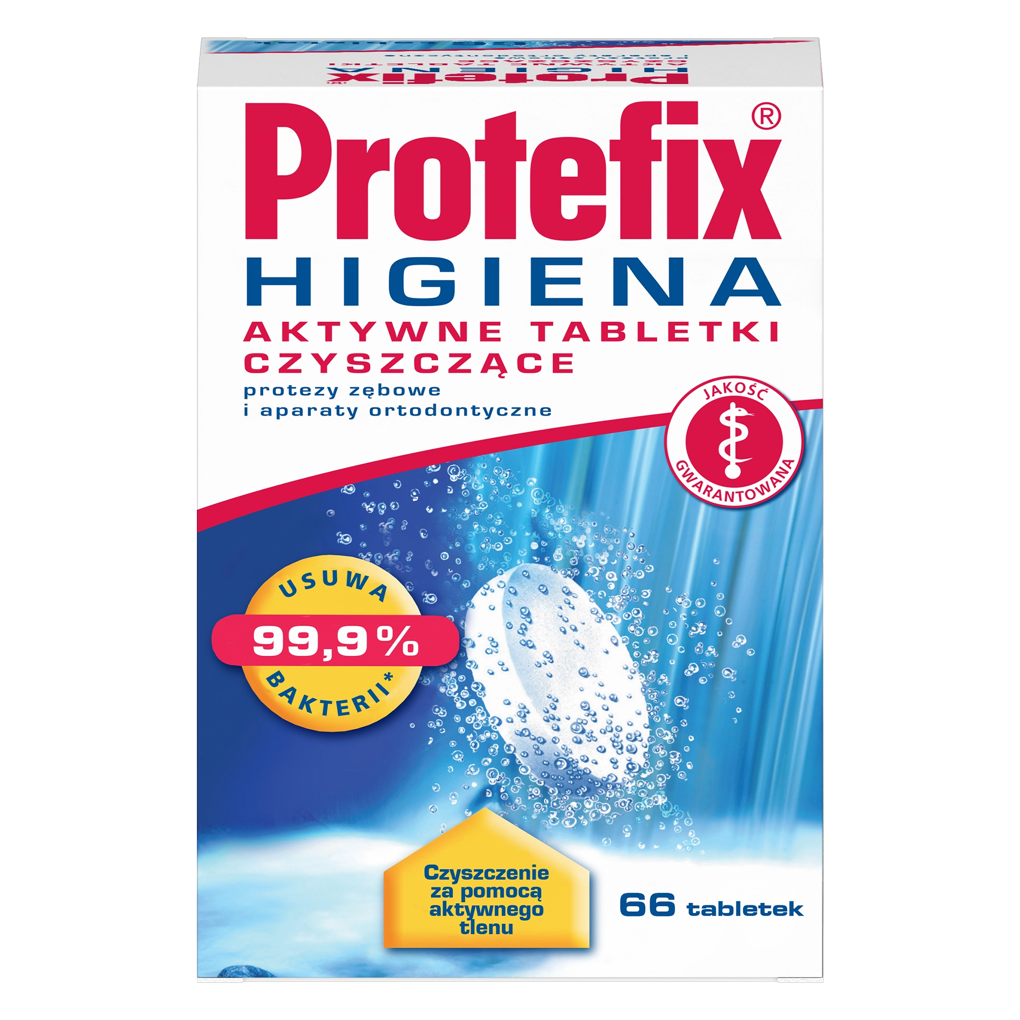 PROTEFIX HIGIENA Aktywne tabletki czyszczące protezę, 66 tabletek zdjęcie