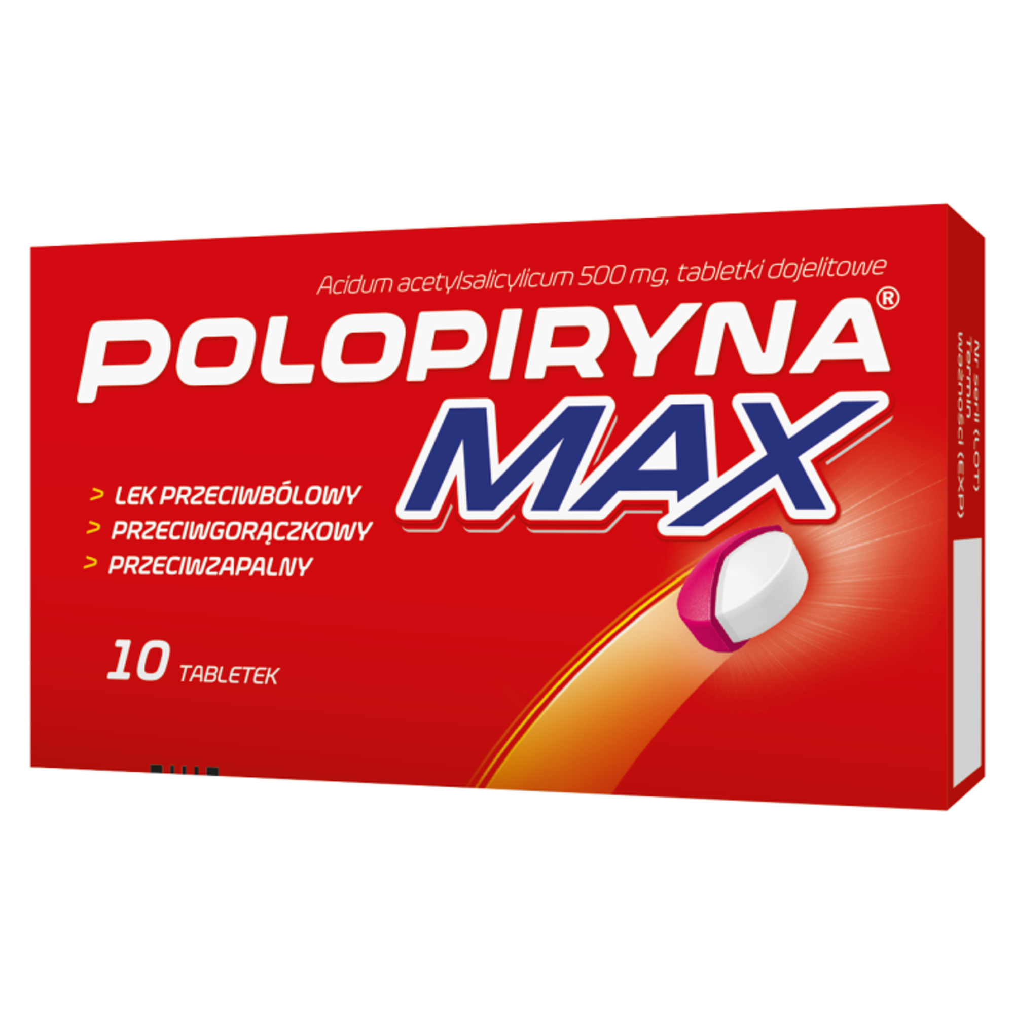 Polopiryna Max 500mg 10 tabletek zdjęcie