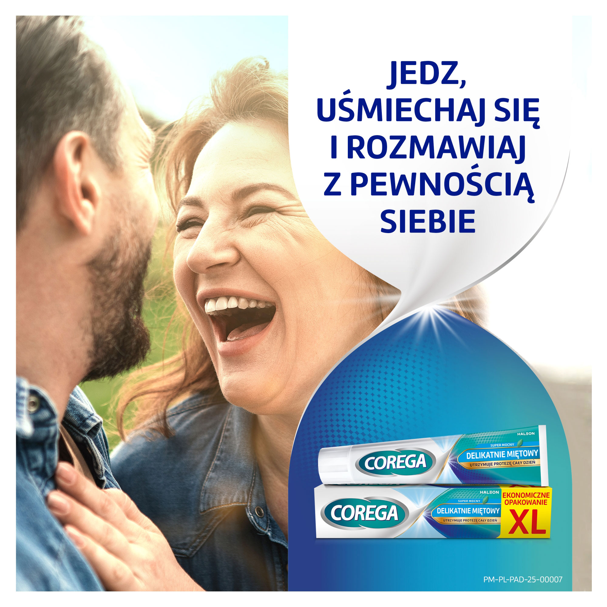 Corega Super Mocny, Delikatnie Miętowy, krem mocujący do protez zębowych, 70 g