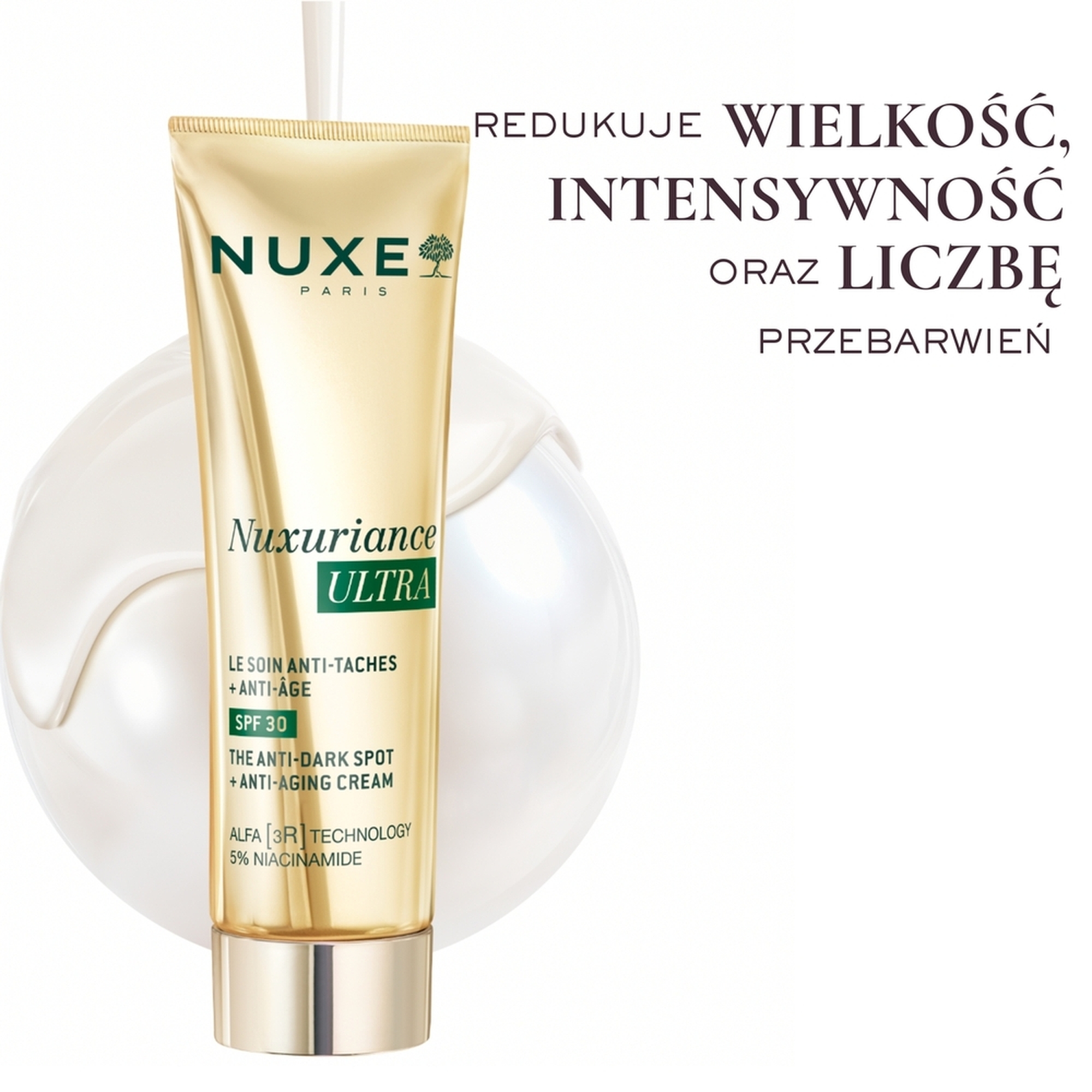 Nuxe Nuxuriance Ultra, przeciwstarzeniowy krem na przebarwienia SPF30, 50 ml