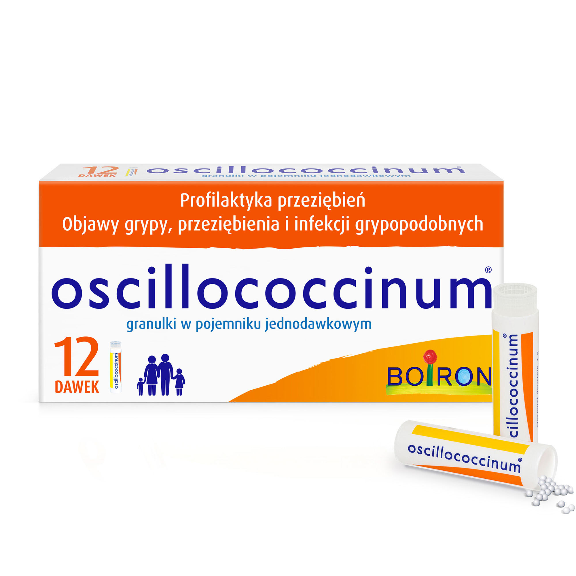 Boiron, Oscillococcinum, granulki w pojemniku jednodawkowym, 12 dawek