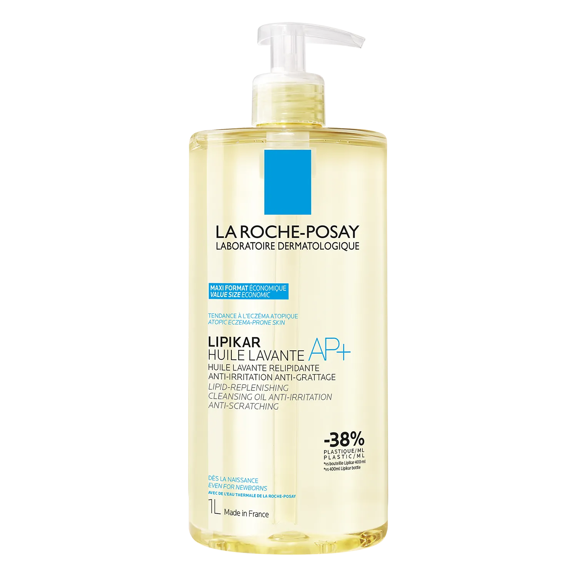 La Roche-Posay, Lipikar Oil AP+ Olejek myjący uzupełniający poziom lipidów, 1000 ml zdjęcie