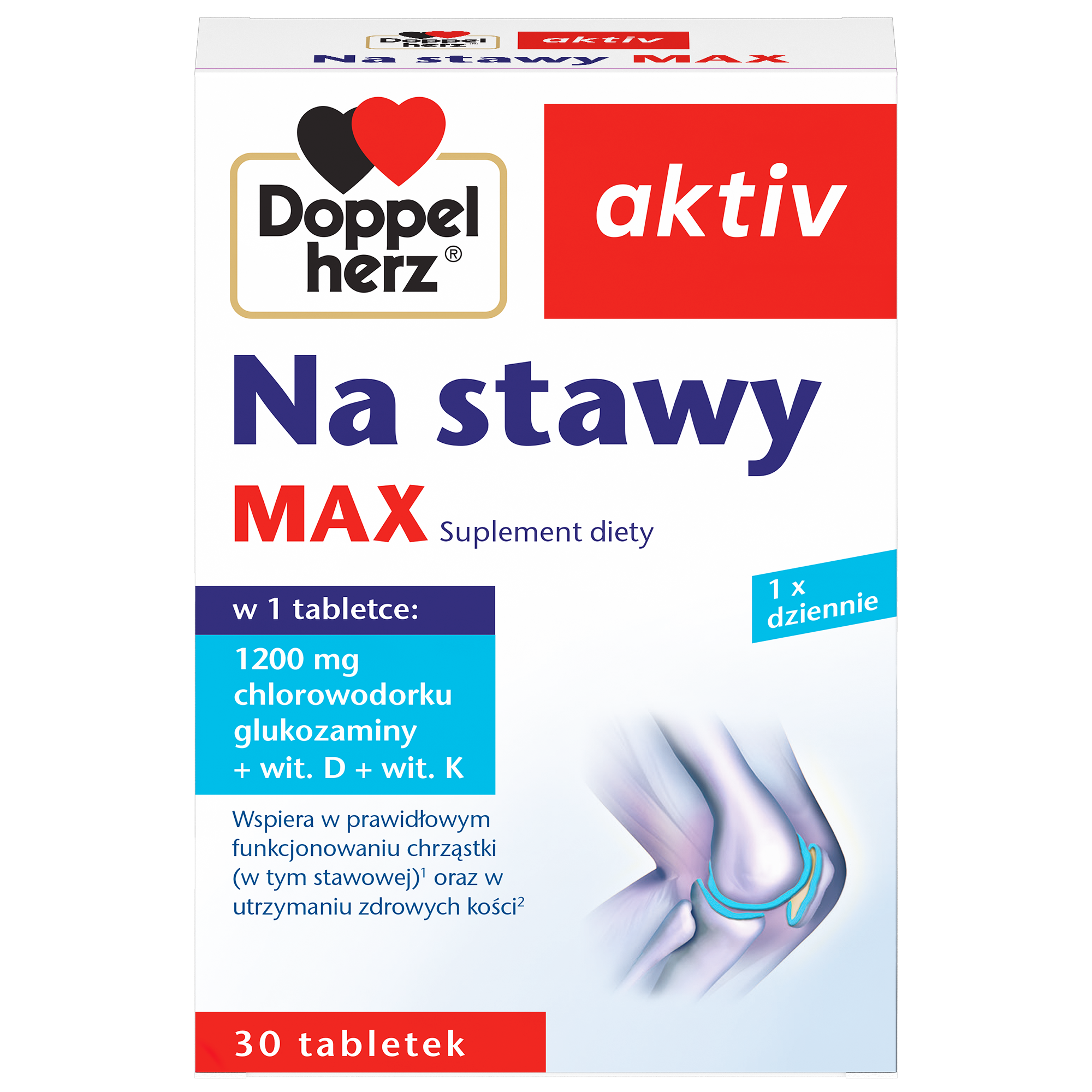 Doppelherz Aktiv Na stawy Max 1x Dziennie, 30 tabletek zdjęcie