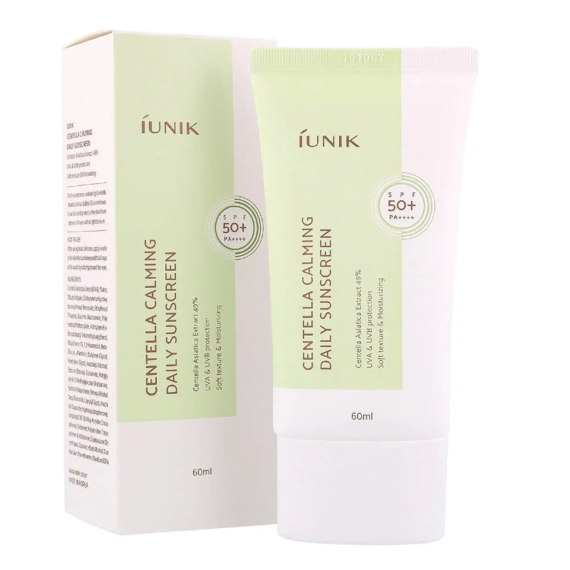 iUNIK Centella Calming Daily Sunscreen SPF 50+ kojący krem z filtrem, 60 ml zdjęcie