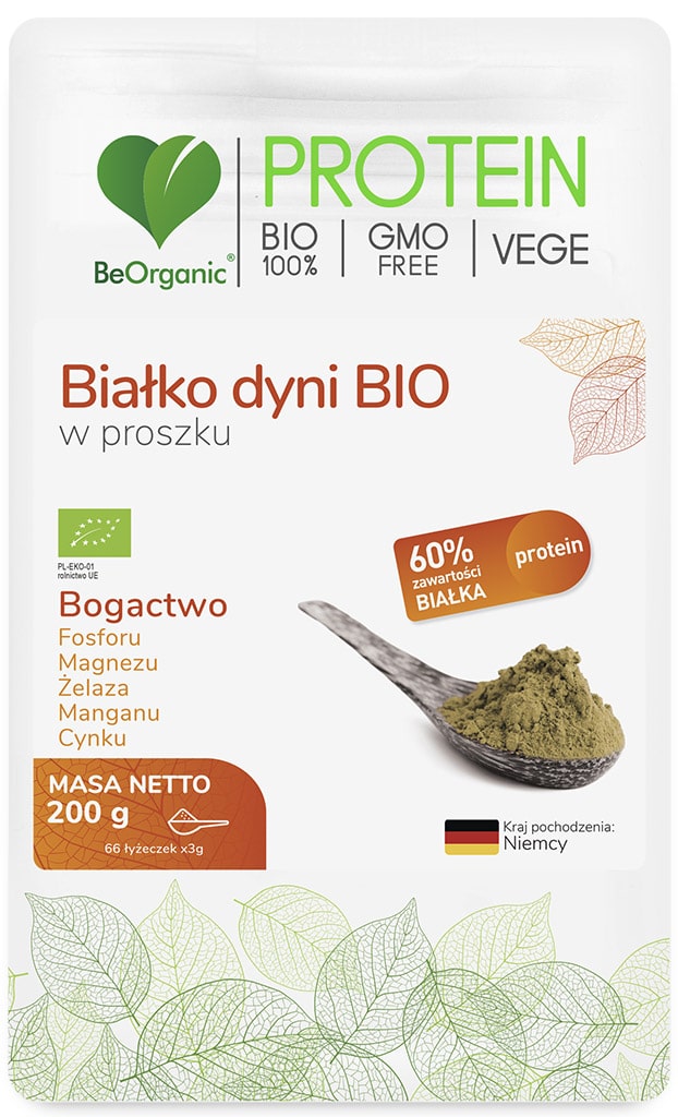 BeOrganic, Białko dyni Bio w proszku, 200 g zdjęcie