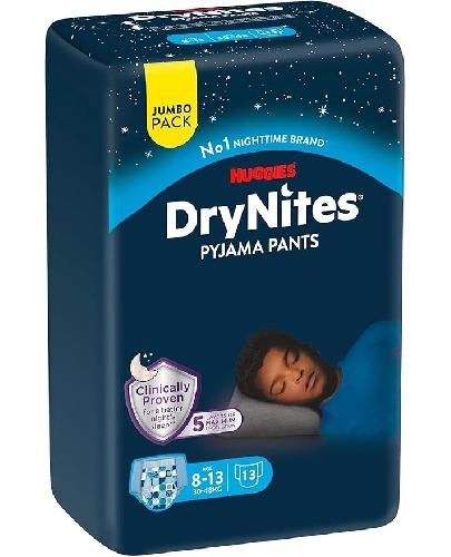 HUGGIES DRYNITES Pieluchomajtki dla chłopca 8-13 lat, 30-48 kg, 9 sztuk zdjęcie