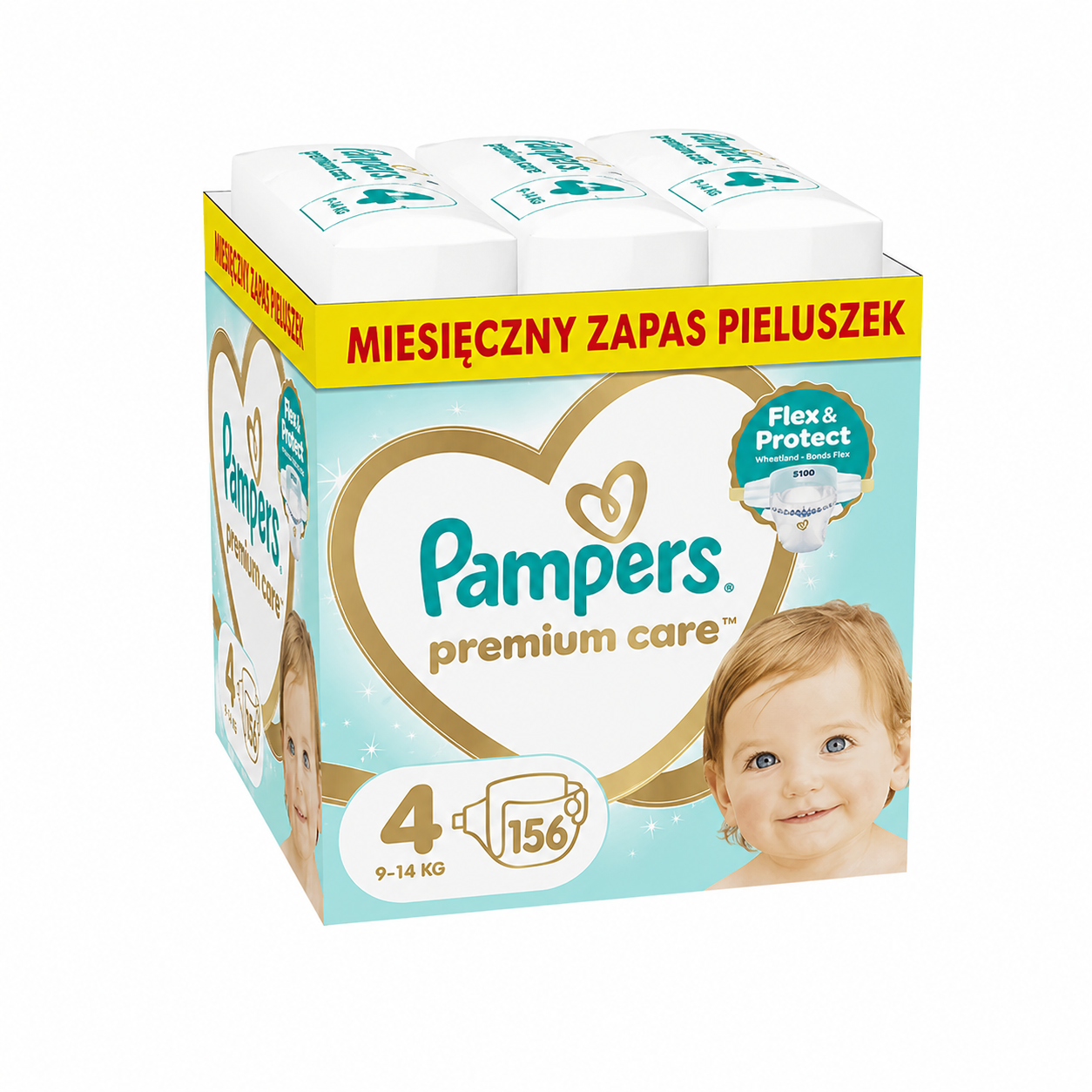 Pampers Premium Care pieluszki rozmiar 4, 9 kg-14 kg, 156 sztuk zdjęcie