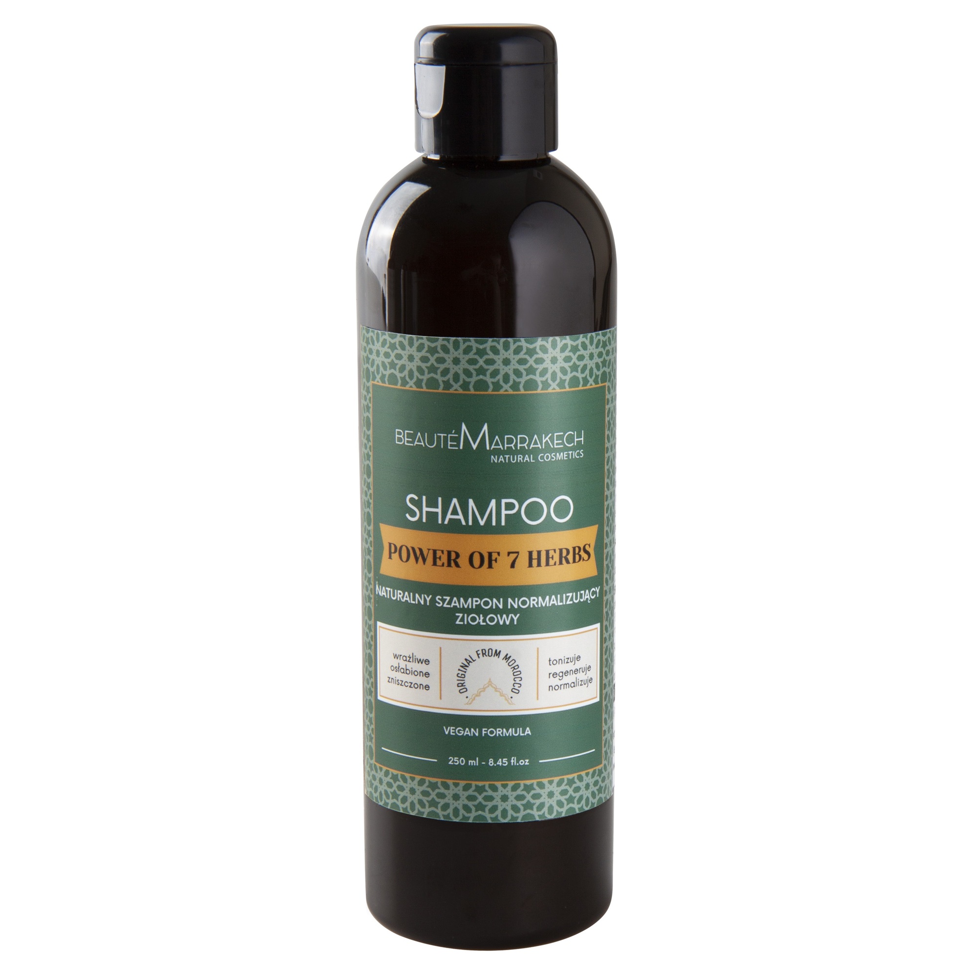 Beaute Marrakech Szampon normalizujący ziołowy do włosów przetłuszczających Wegański - 250 ml zdjęcie