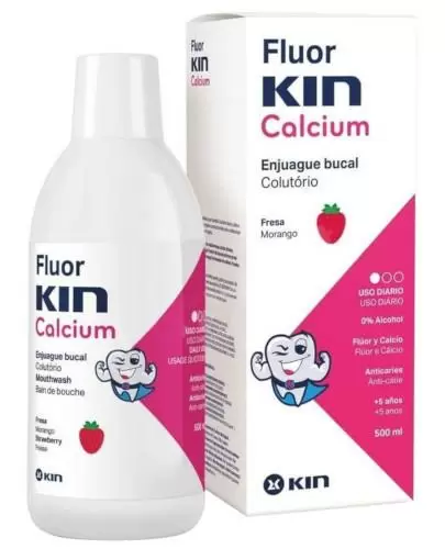 Kin Fluor-Kin Calcium płyn do płukania jamy ustnej dla dzieci 500 ml zdjęcie